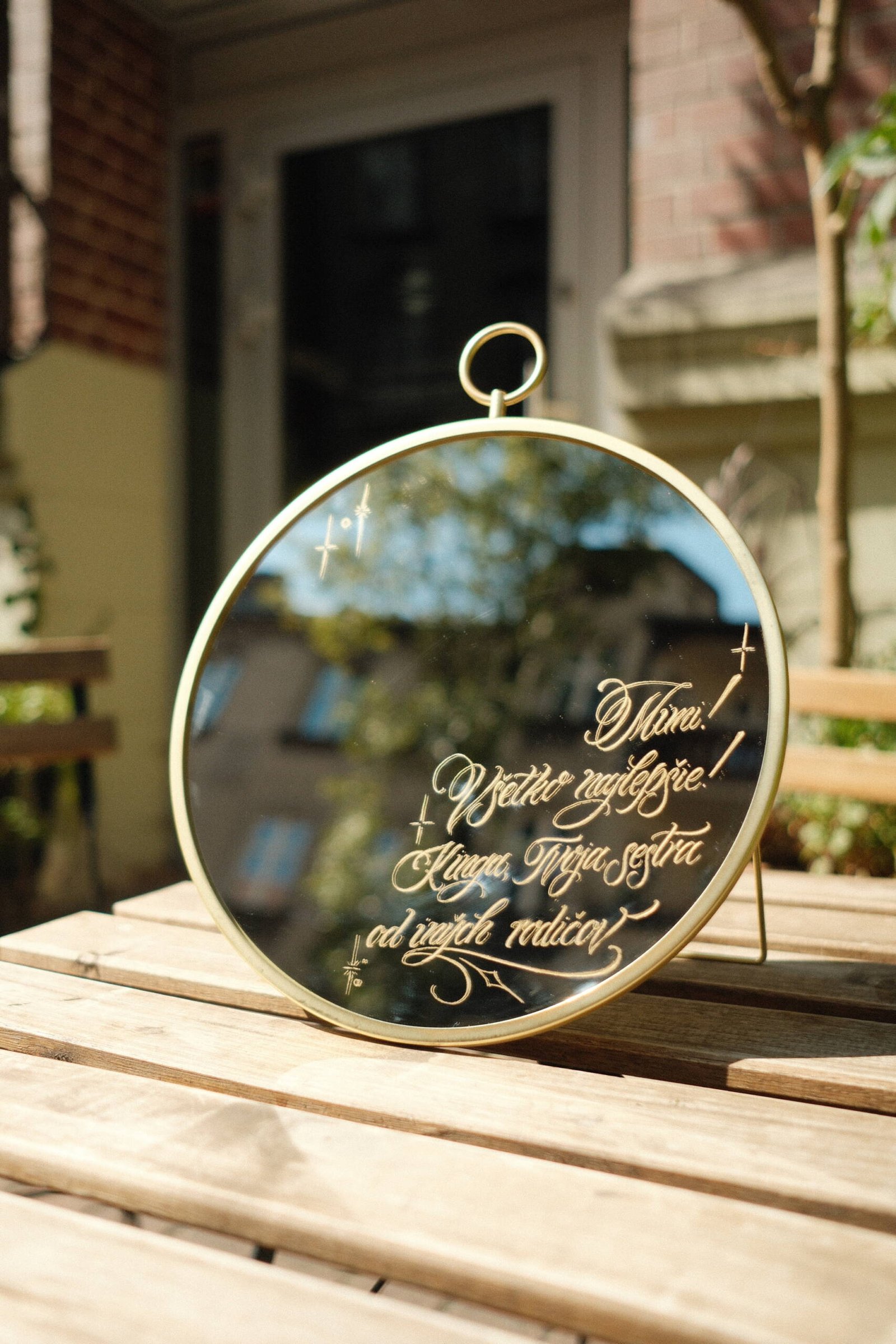 Ręczny grawer kaligraficzny w szkle